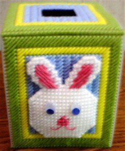 Crochet an Easter Bunny Face Coaster, Tote Basket and Purse